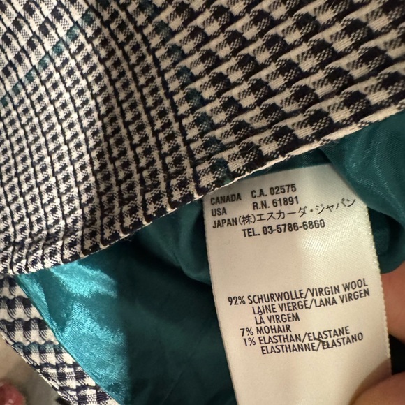 Escada Virgin Wool Black White Houndstooth Blazer Jacket Suit Set Womens EU 40 - Picture 5 of 15